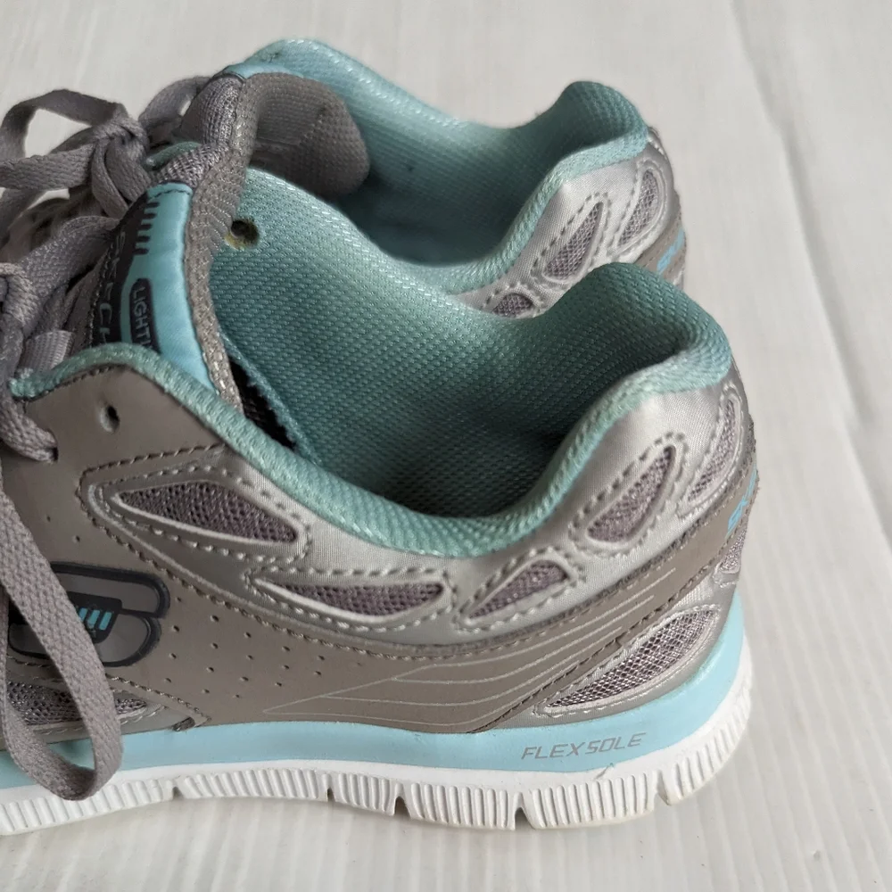 SKECHERS Flex Appeal Align 3.0 lightweight sneakers gray blue running shoes
